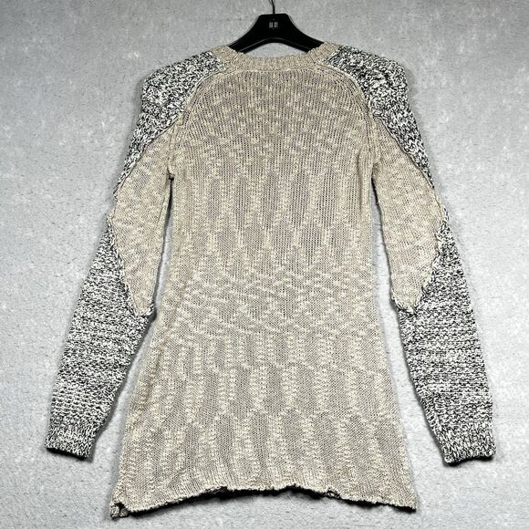 BKE Sweater Womens Size XS Beige Buckle Pullover Long Sleeve Crew Neck - Picture 7 of 10